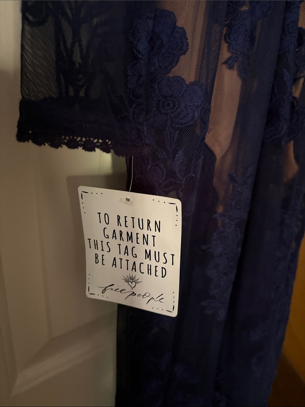 For Love And Lemons Navy Lace Maxi Slip Dress - Picture 6 of 10
